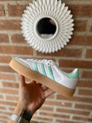 Zapatillas Adidas Samba Blancas y Verdes
