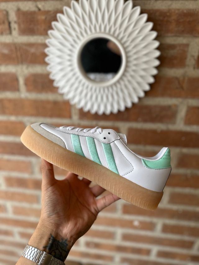 Zapatillas Adidas Samba Blancas y Verdes