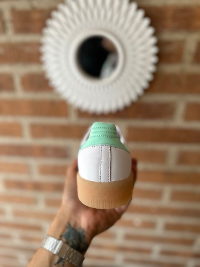 Zapatillas Adidas Samba Blancas y Verdes