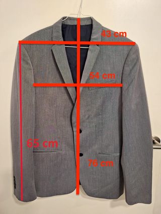 Americana/Blazer Zara Hombre Gris