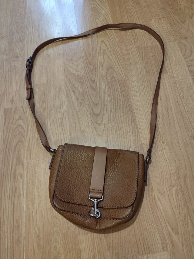 Borsa a tracolla marrone in pelle