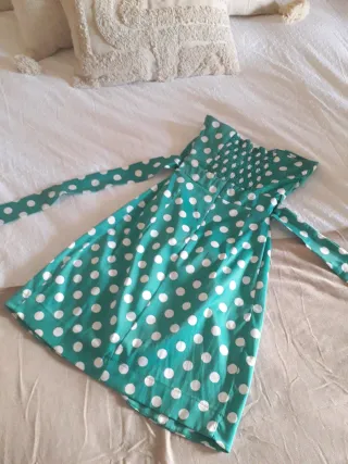 Vestido fiesta lunares. XS