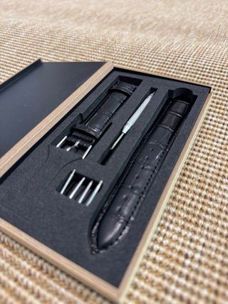 Correa Piel Negra 20mm + accesorios