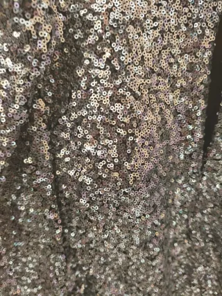 Vestido lentejuelas plateado