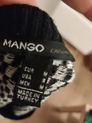 Jersey Mango Negro y Blanco