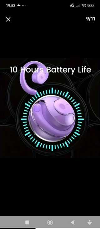 Auriculares Bluetooth Morados