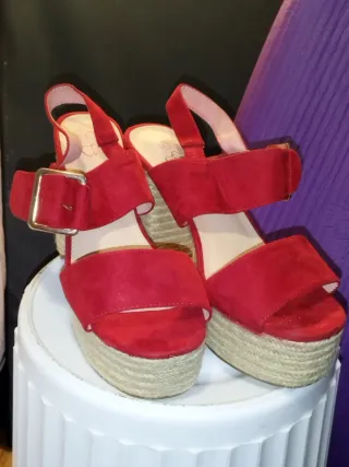Sandalias Yute Mujer Talla 41 Rojas