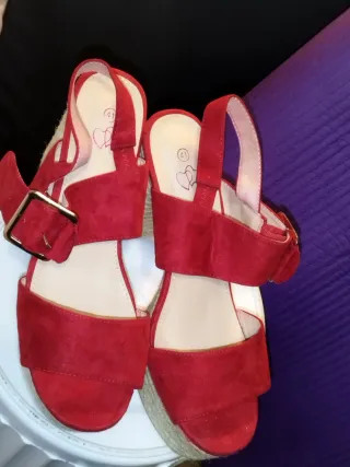 Sandalias Yute Mujer Talla 41 Rojas