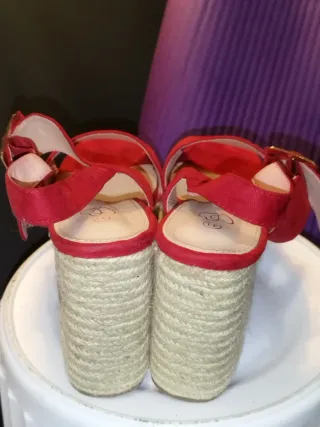 Sandalias Yute Mujer Talla 41 Rojas