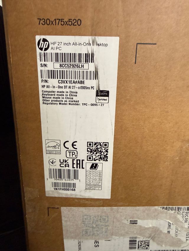 All in One HP 27" Ultra 7-255U , 32GB, 1TB, NUEVO!