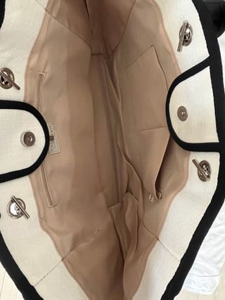 Borsa Tela Bianco e Nero