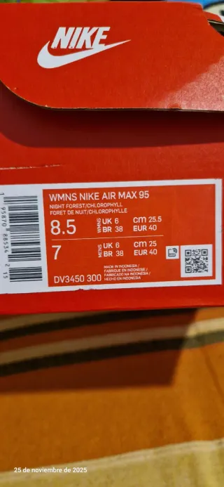 Nike Air Max 95 Mujer Talla 40