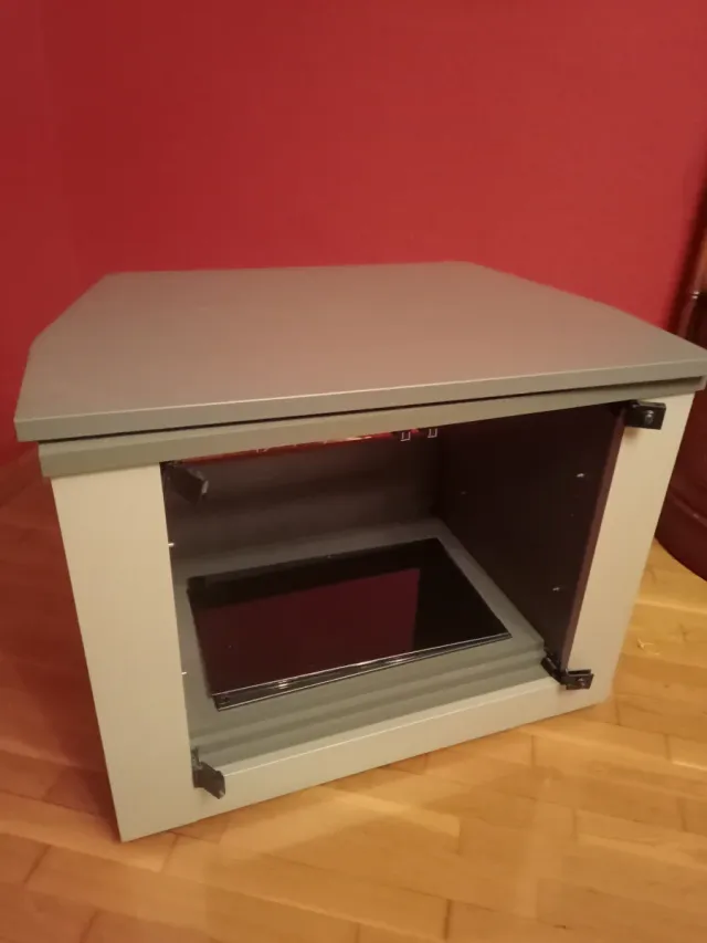 Mueble auxiliar TV madera y cristal