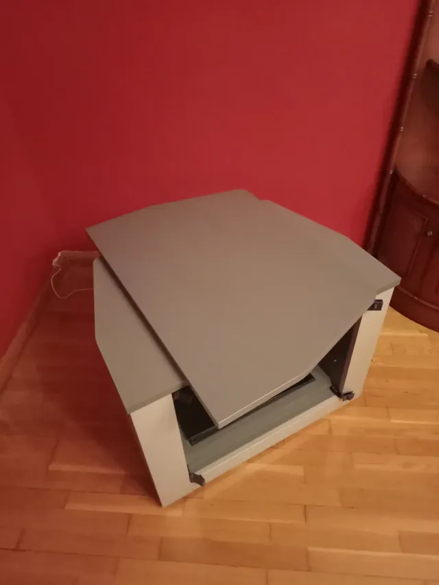 Mueble auxiliar TV madera y cristal