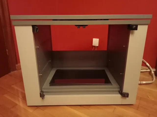 Mueble auxiliar TV madera y cristal