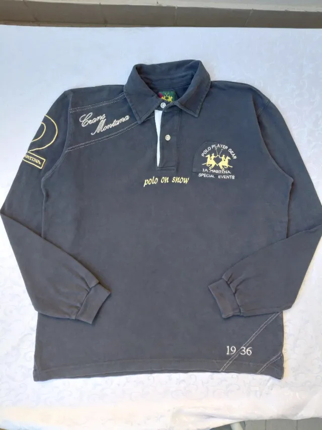 Polo La Martina Uomo Manica Lunga S/M Cotone