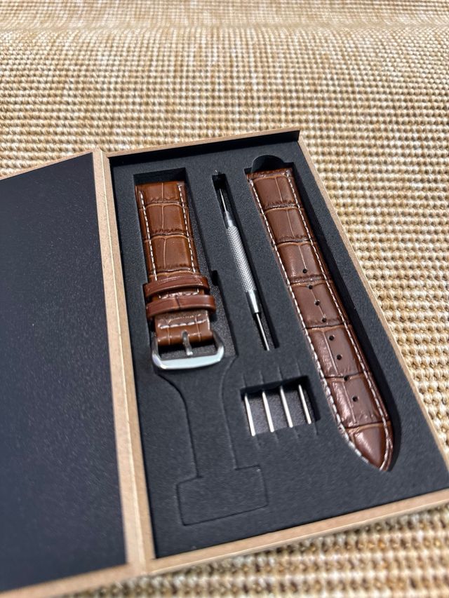 Correa Piel Marrón 20mm + Accesorios