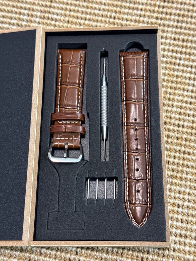 Correa Piel Marrón 20mm + Accesorios