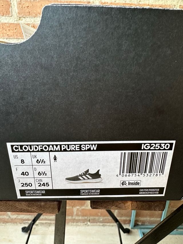 Zapatillas Adidas Cloudfoam Negras Blancas