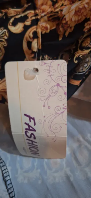 Vestito lungo nero e oro