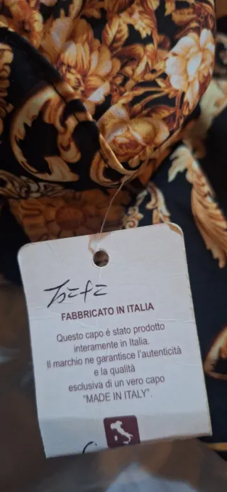 Vestito lungo nero e oro