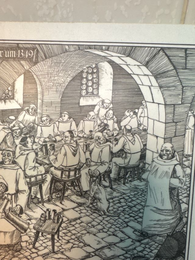 Cartello pubblicitario vintage di birra Mönchshof Pilsener