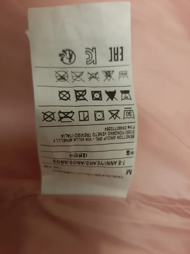 Chaleco Benetton Rosa Talla 7 /8 Años