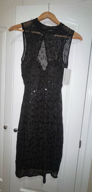 Vestido negro lentejuelas