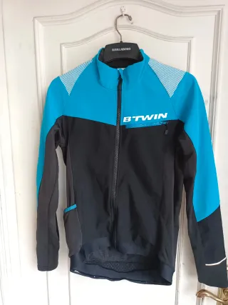 Maillot Chaqueta Ciclismo BTwin Azul/Negro