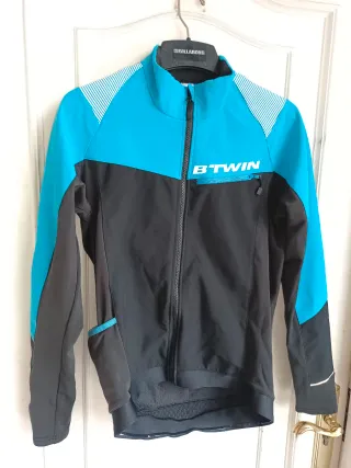 Maillot Chaqueta Ciclismo BTwin Azul/Negro