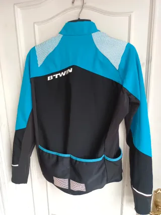 Maillot Chaqueta Ciclismo BTwin Azul/Negro