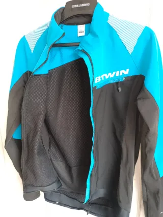 Maillot Chaqueta Ciclismo BTwin Azul/Negro