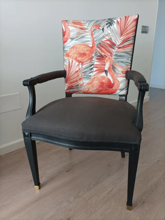 Butaca sillón estampado flamencos