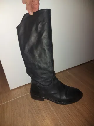 Stivali donna in pelle neri