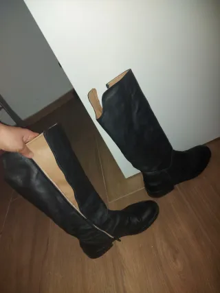 Stivali donna in pelle neri