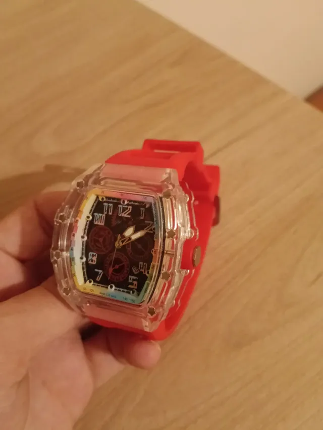 Reloj Gatsby Multicolor Transparente