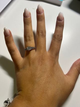 Anillo y colgante plata circonita