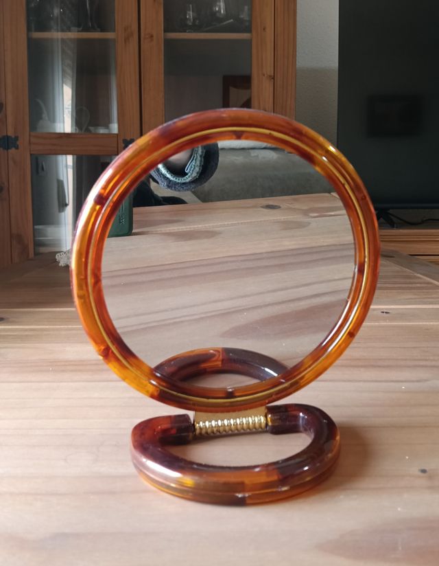 Espejo de mano retro tortuga