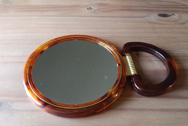 Espejo de mano retro tortuga