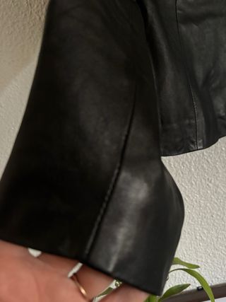 Chaqueta de Piel Versace Negra