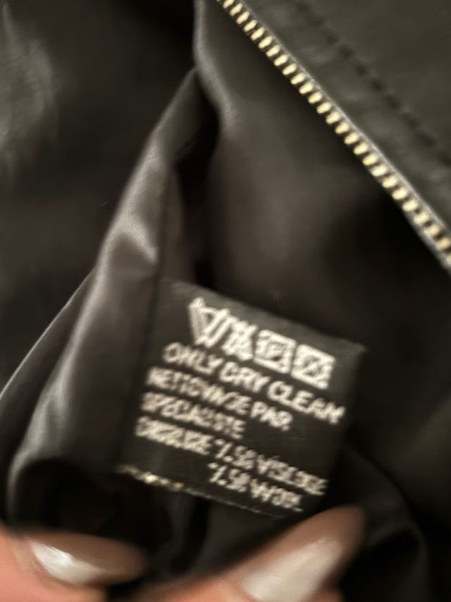 Chaqueta de Piel Versace Negra