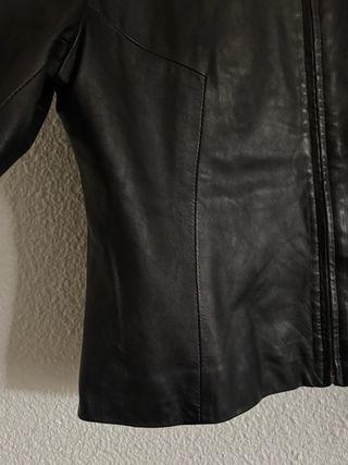 Chaqueta de Piel Versace Negra