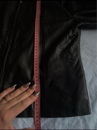 Chaqueta de Piel Versace Negra