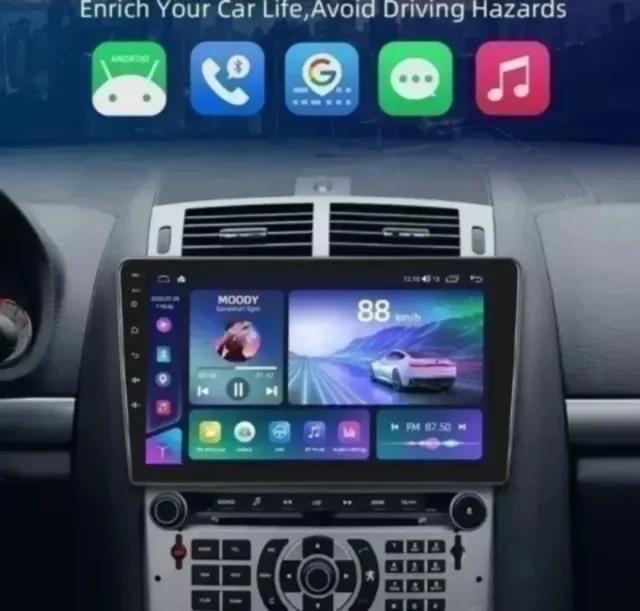 Rádio Tela Android Peugeot 407