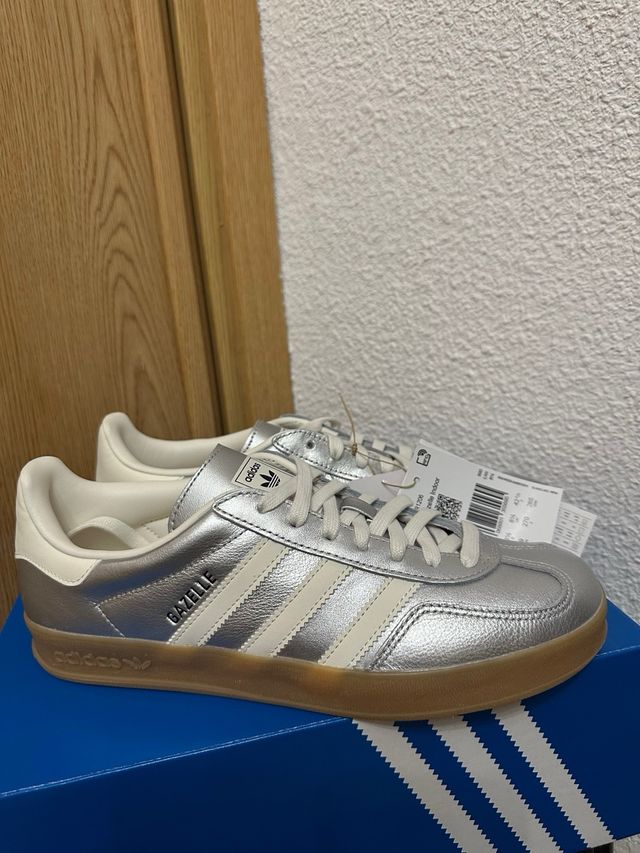 Zapatillas Adidas Gazelle Plata/Blanco