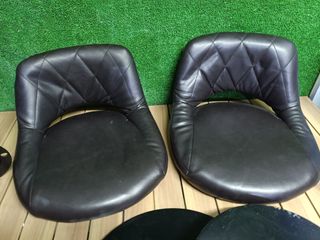 SONGMICS Sgabelli da Bar, Set di 2, Sedie da Cucina con Struttura in Metallo Stabile e Rivestimento in Similpelle, Poggiapiedi, Altezza Seduta Regolabile, Montaggio Semplice, Stile Vintage