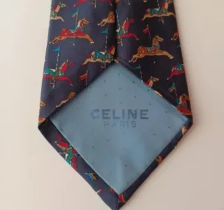Corbata Seda de calidad Celine Vintage años 80