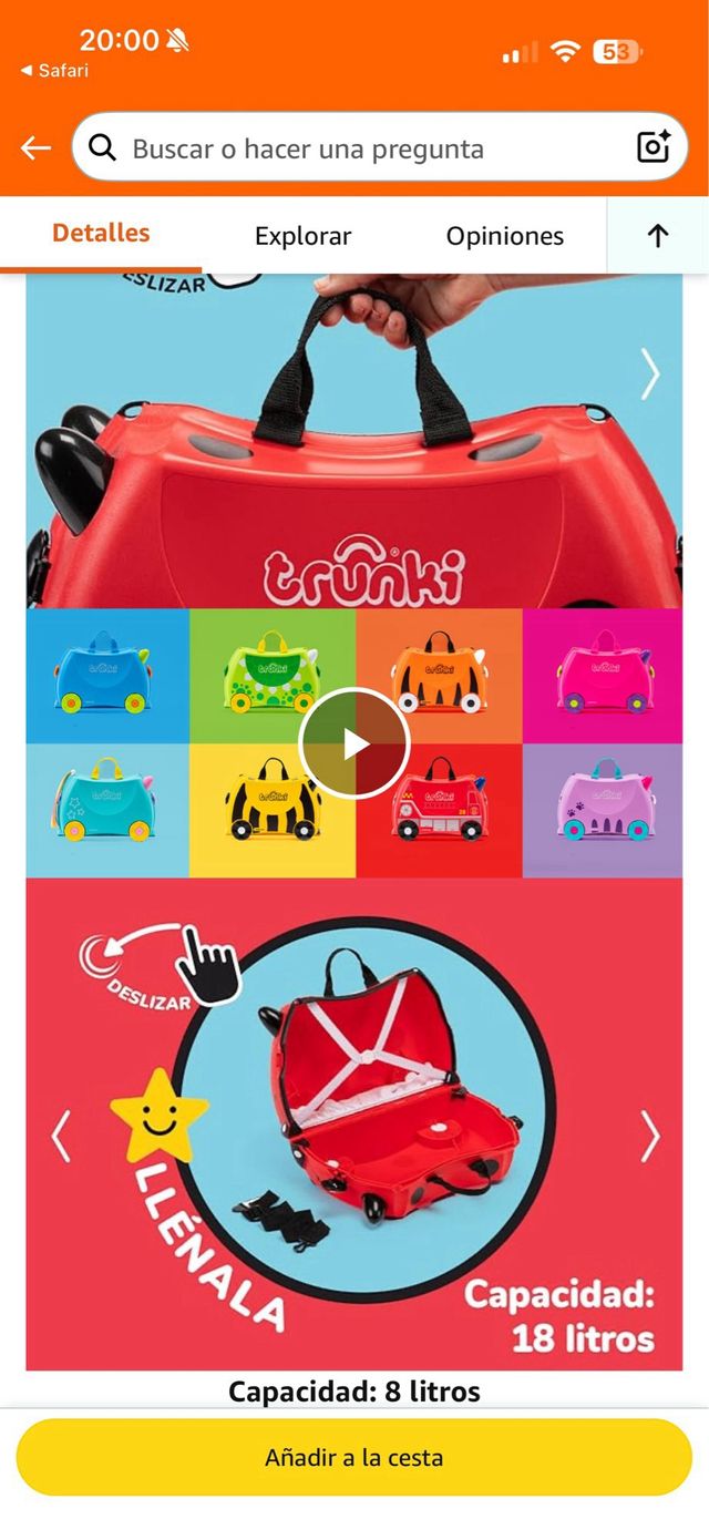 Maleta Infantil Trunki Mariquita Cabina