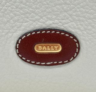 Bolso Bally Piel Marrón y Blanco