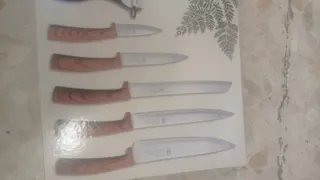 Set di 5 coltelli da cucina in legno